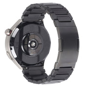 For Huawei Watch 4 / 4 Pro H-Shaped Folding Buckle Stainless Steel Metal Watch Band(Black)