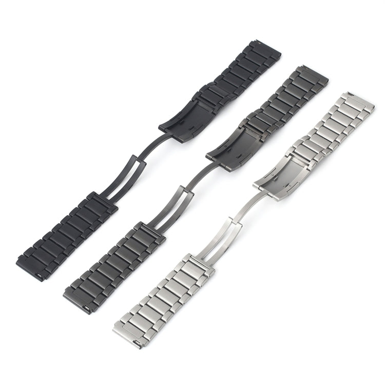 For Huawei Watch Ultimate / Buds H-Shaped Folding Buckle Stainless Steel Metal Watch Band(Gray)