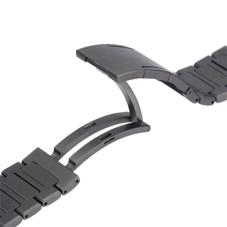 For Huawei Watch 4 / 4 Pro H-Shaped Folding Buckle Stainless Steel Metal Watch Band(Gray)