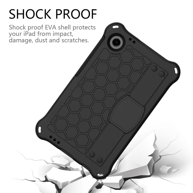 For Samsung Galaxy Tab A9 8.7 X110/X115 Honeycomb EVA Hybrid PC Tablet Case with Strap(Black+Black) - free shipping - PMC TechLife - Order now!