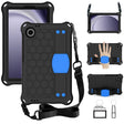 For Samsung Galaxy Tab A9 8.7 X110/X115 Honeycomb EVA Hybrid PC Tablet Case with Strap(Black+Blue) - Galaxy Tab A9 by PMC TechLife | Online Shopping South Africa | PMC TechLife