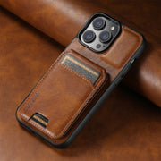 For iPhone 16 Plus Suteni H02 Leather Wallet Stand Back Phone Case(Brown)