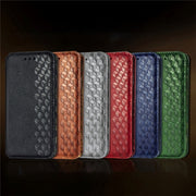 For Tecno Spark Go 2024 Cubic Grid Pressed Magnetic Leather Phone Case(Red)