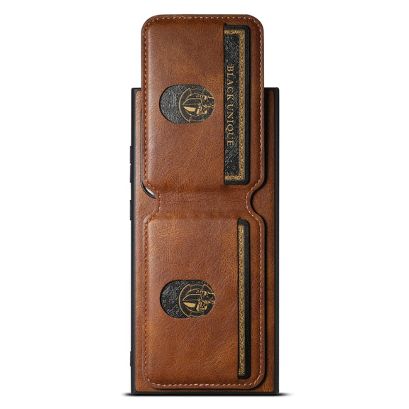 For Samsung Galaxy S24+ 5G Suteni H02 Leather Wallet Stand Back Phone Case(Brown)