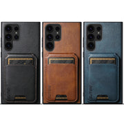 For Samsung Galaxy S24+ 5G Suteni H02 Leather Wallet Stand Back Phone Case(Brown)