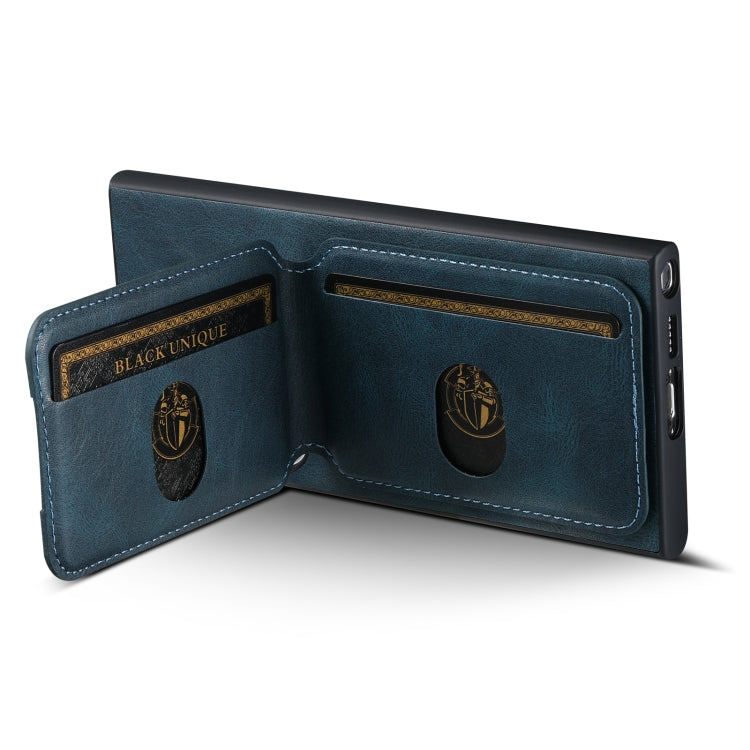 For Samsung Galaxy S24+ 5G Suteni H02 Leather Wallet Stand Back Phone Case(Blue)