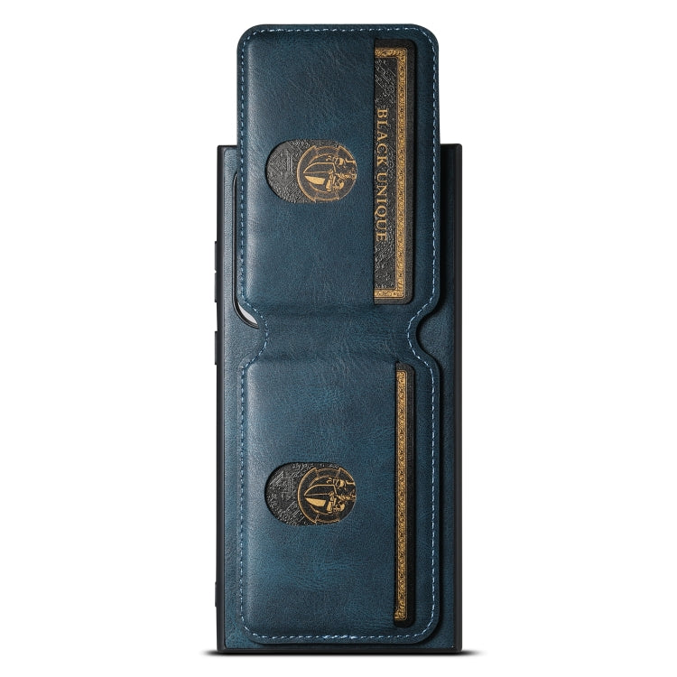For Samsung Galaxy S24+ 5G Suteni H02 Leather Wallet Stand Back Phone Case(Blue)