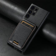 For Samsung Galaxy S24 Ultra Suteni H02 Leather Wallet Stand Back Phone Case(Black)