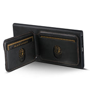 For Samsung Galaxy S24 Ultra Suteni H02 Leather Wallet Stand Back Phone Case(Black)