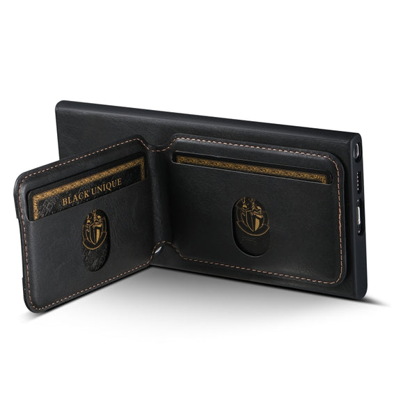 For Samsung Galaxy S24 Ultra Suteni H02 Leather Wallet Stand Back Phone Case(Black)