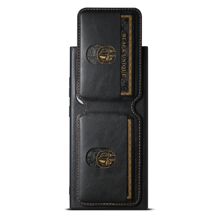 For Samsung Galaxy S24 Ultra Suteni H02 Leather Wallet Stand Back Phone Case(Black)
