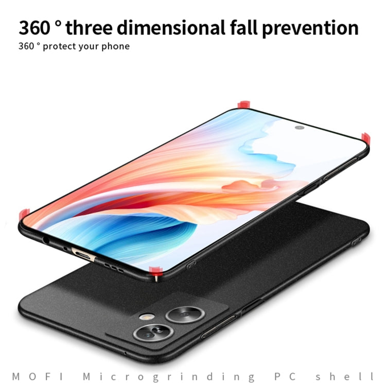 For OPPO A2 / A79 5G MOFI Fandun Series Frosted PC Ultra-thin All-inclusive Phone Case(Gray) - OPPO Cases by MOFI | Online Shopping South Africa | PMC TechLife | Buy Now Pay Later Mobicred