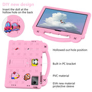 For Lenovo Tab P11 / J606F Handle Kickstand Children EVA Shockproof Tablet Case(Pink)