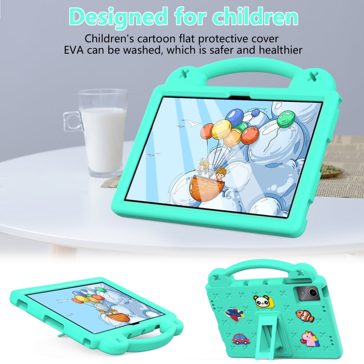 For Lenovo Tab P11 / J606F Handle Kickstand Children EVA Shockproof Tablet Case(Mint Green) - Lenovo by PMC TechLife | Online Shopping South Africa | PMC TechLife | Buy Now Pay Later Mobicred