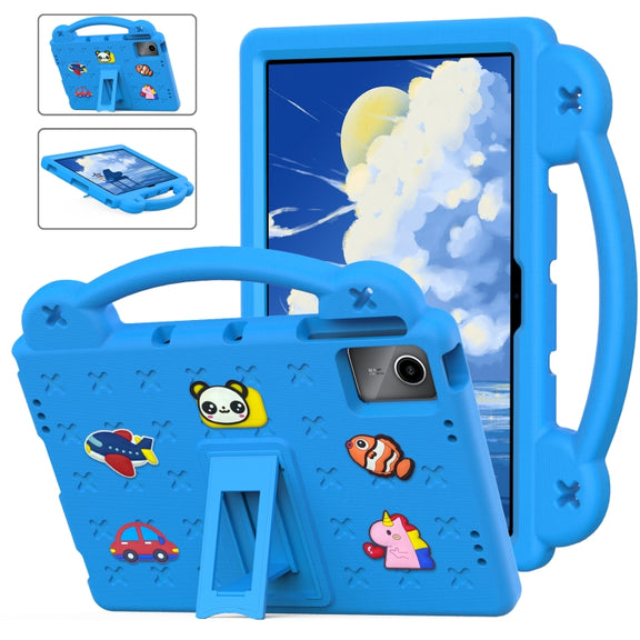 For Lenovo Tab P11 / J606F Handle Kickstand Children EVA Shockproof Tablet Case(Sky Blue)