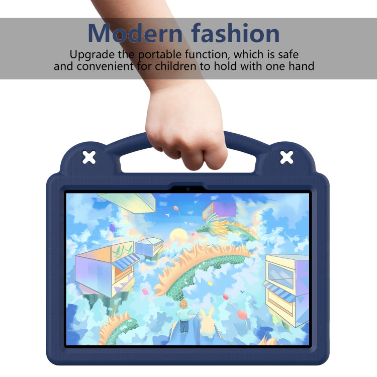 For Lenovo Tab P11 / J606F Handle Kickstand Children EVA Shockproof Tablet Case(Navy Blue)