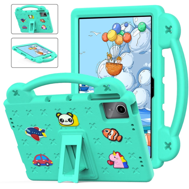 For Lenovo P11 Plus J607F / Xiaoxin Pad 11 Handle Kickstand Children EVA Shockproof Tablet Case(Mint Green)