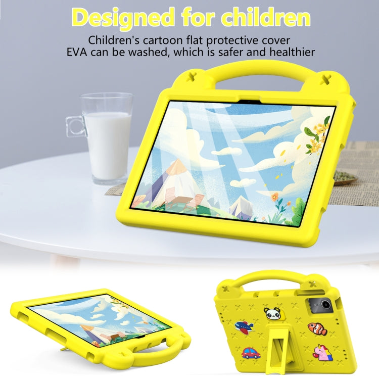 For Lenovo P11 Plus J607F / Xiaoxin Pad 11 Handle Kickstand Children EVA Shockproof Tablet Case(Yellow)