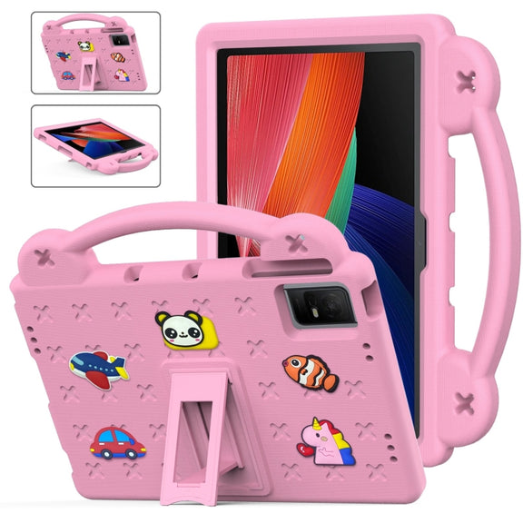 For TCL Tab 11 9466x3 Handle Kickstand Children EVA Shockproof Tablet Case(Pink)
