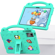 For TCL Tab 11 9466x3 Handle Kickstand Children EVA Shockproof Tablet Case(Mint Green)