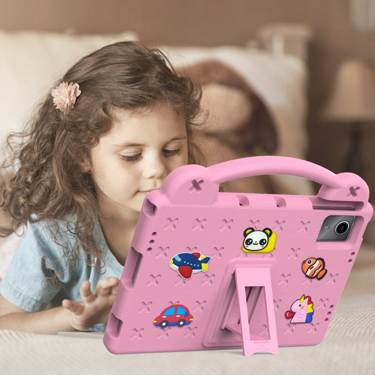 For TCL Nxt Pader 11 2023 Handle Kickstand Children EVA Shockproof Tablet Case(Pink)