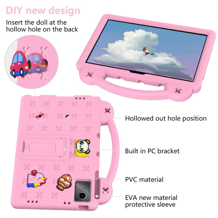 For TCL Nxt Pader 11 2023 Handle Kickstand Children EVA Shockproof Tablet Case(Pink)