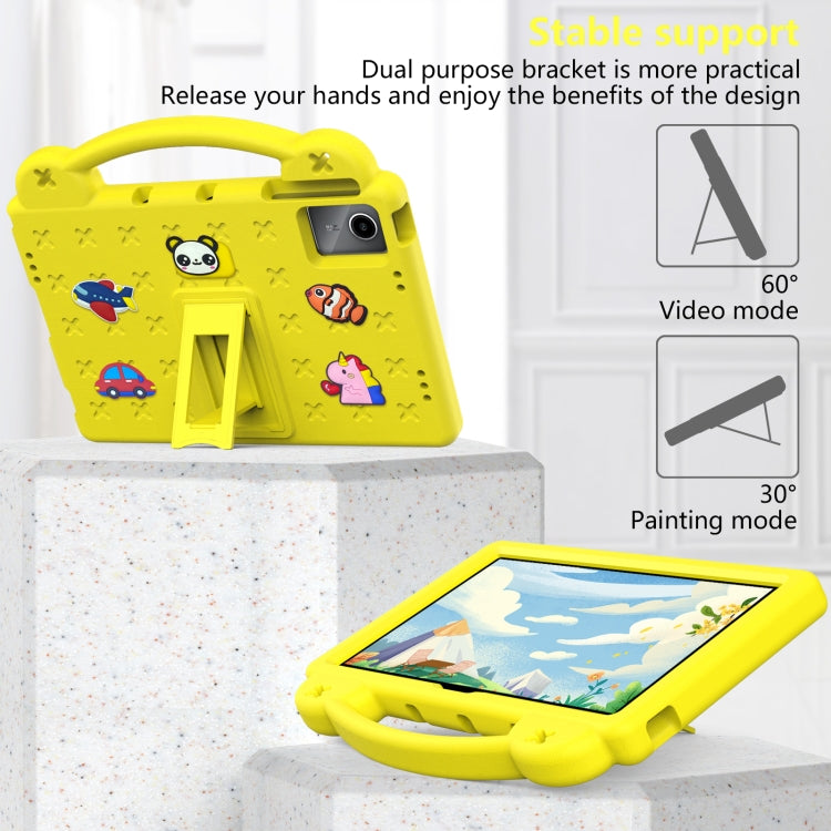 For TCL Nxt Pader 11 2023 Handle Kickstand Children EVA Shockproof Tablet Case(Yellow) - Others by PMC TechLife | Online Shopping South Africa | PMC TechLife | Buy Now Pay Later Mobicred