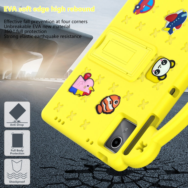 For TCL Nxt Pader 11 2023 Handle Kickstand Children EVA Shockproof Tablet Case(Yellow)