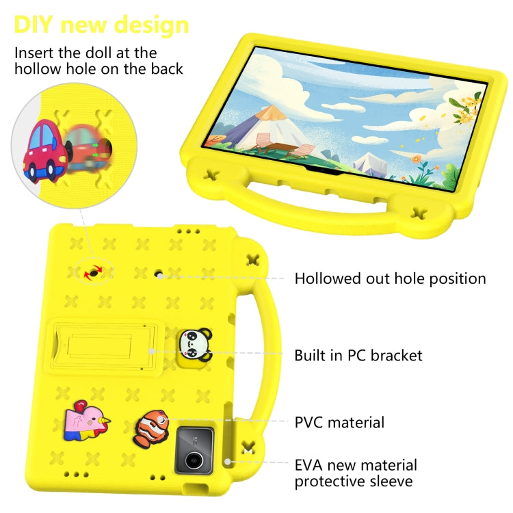 For TCL Nxt Pader 11 2023 Handle Kickstand Children EVA Shockproof Tablet Case(Yellow)