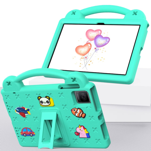For TCL Tab 10 Gen2 10.36 2023 Handle Kickstand Children EVA Shockproof Tablet Case(Mint Green)