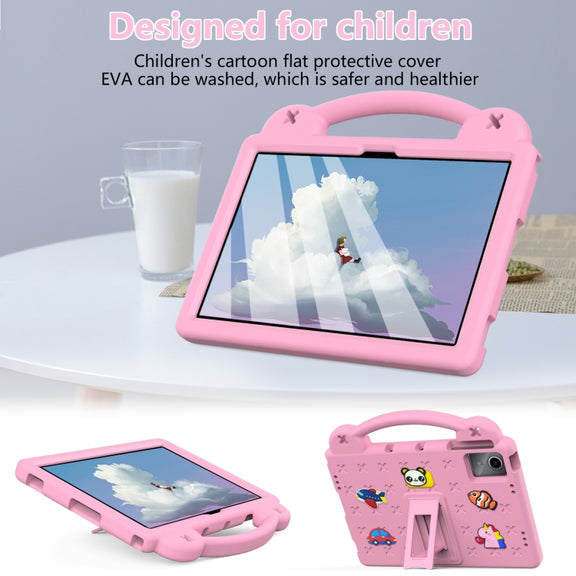 For Huawei MatePad SE 11 2024 Handle Kickstand Children EVA Shockproof Tablet Case(Pink)