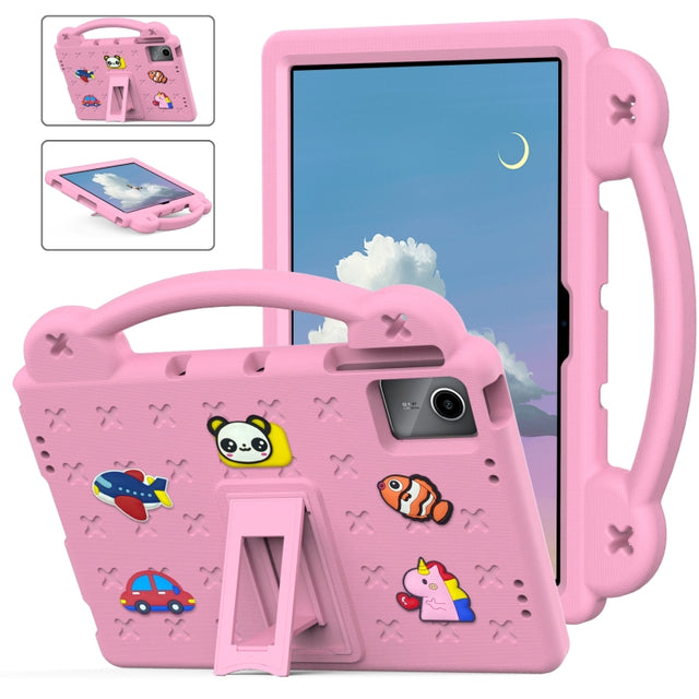 For Huawei MatePad SE 11 2024 Handle Kickstand Children EVA Shockproof Tablet Case(Pink)