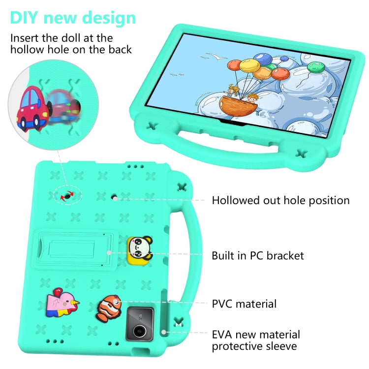 For Onn Tbspg 100110027 2023 Handle Kickstand Children EVA Shockproof Tablet Case(Mint Green)