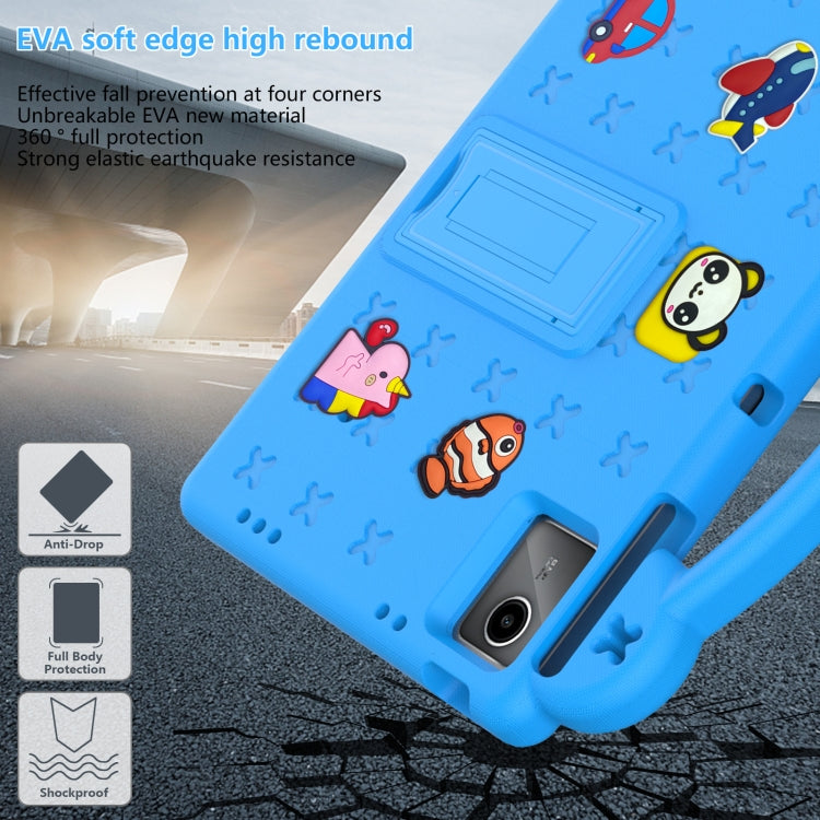 For Onn Tbspg 100110027 2023 Handle Kickstand Children EVA Shockproof Tablet Case(Sky Blue)