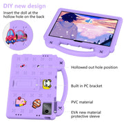 For Onn Tbspg 100110027 2023 Handle Kickstand Children EVA Shockproof Tablet Case(Light Purple)