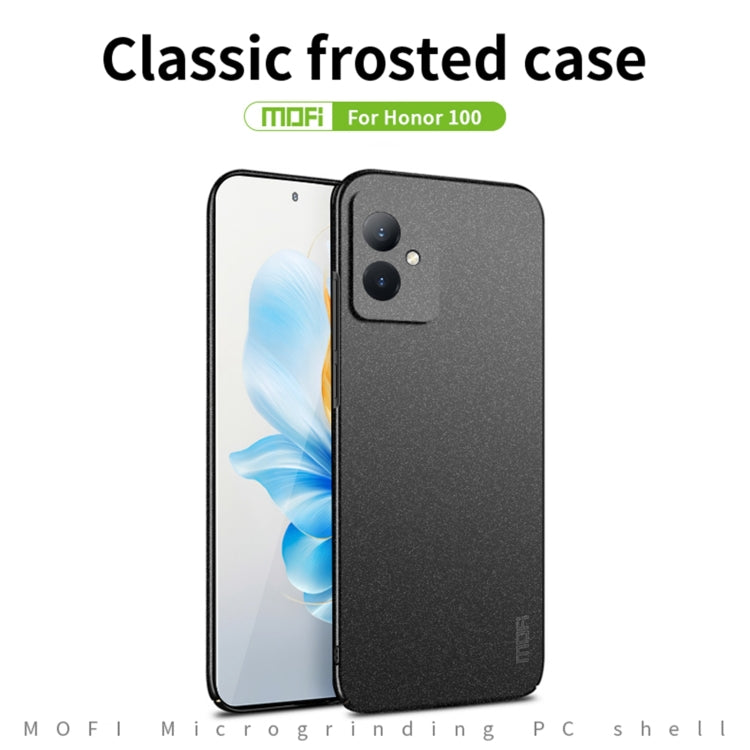 For Honor 100 MOFI Fandun Series Frosted PC Ultra-thin All-inclusive Phone Case(Gray) - Honor Cases by MOFI | Online Shopping South Africa | PMC TechLife | Buy Now Pay Later Mobicred