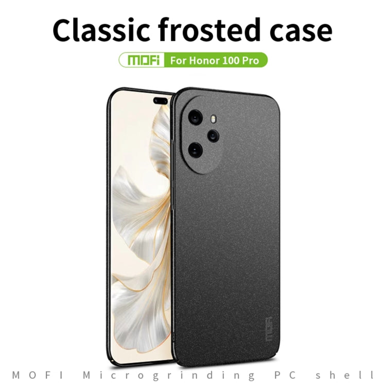 For Honor 100 Pro MOFI Fandun Series Frosted PC Ultra-thin All-inclusive Phone Case(Gray) - Honor Cases by MOFI | Online Shopping South Africa | PMC TechLife | Buy Now Pay Later Mobicred