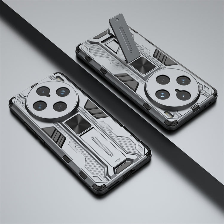 For vivo X100 Pro Supersonic Armor PC Hybrid TPU Phone Case(Grey)