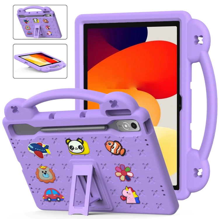 For  Lenovo Tab  P12 / Xiaoxin Pad Pro 12.7 Handle Kickstand Children EVA Shockproof Tablet Case(Light Purple) - Lenovo by PMC TechLife | Online Shopping South Africa | PMC TechLife | Buy Now Pay Later Mobicred