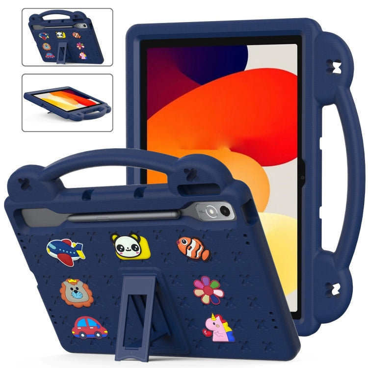For  Lenovo Tab  P12 / Xiaoxin Pad Pro 12.7 Handle Kickstand Children EVA Shockproof Tablet Case(Navy Blue) - free shipping - PMC TechLife - Order now!