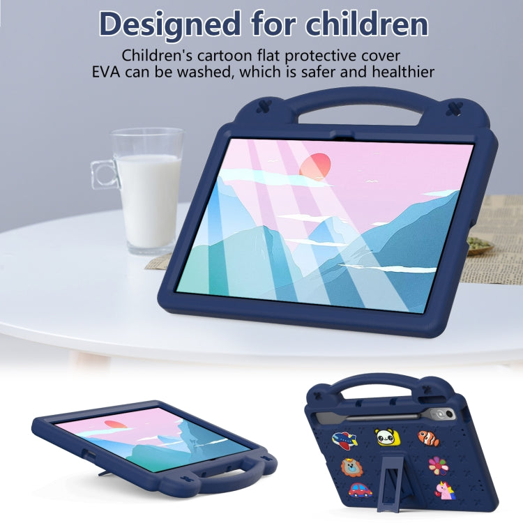 For  Lenovo Tab  P12 / Xiaoxin Pad Pro 12.7 Handle Kickstand Children EVA Shockproof Tablet Case(Navy Blue) - free shipping - PMC TechLife - Order now!