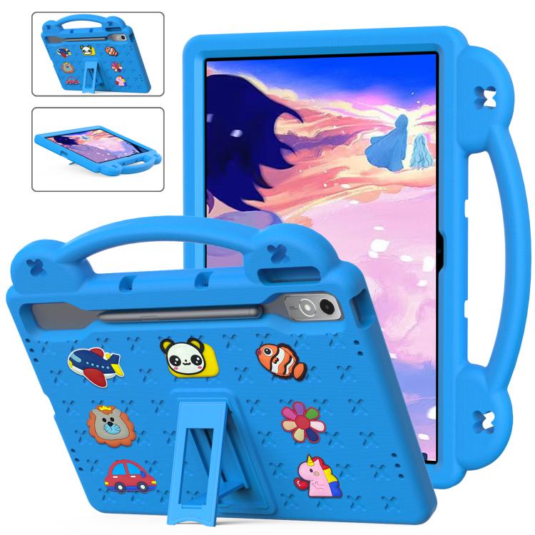 For  Lenovo Xiaoxin Pad Pro 12.7 2025 Handle Kickstand Children EVA Shockproof Tablet Case(Sky Blue) - Lenovo by PMC TechLife | Online Shopping South Africa | PMC TechLife | Buy Now Pay Later Mobicred