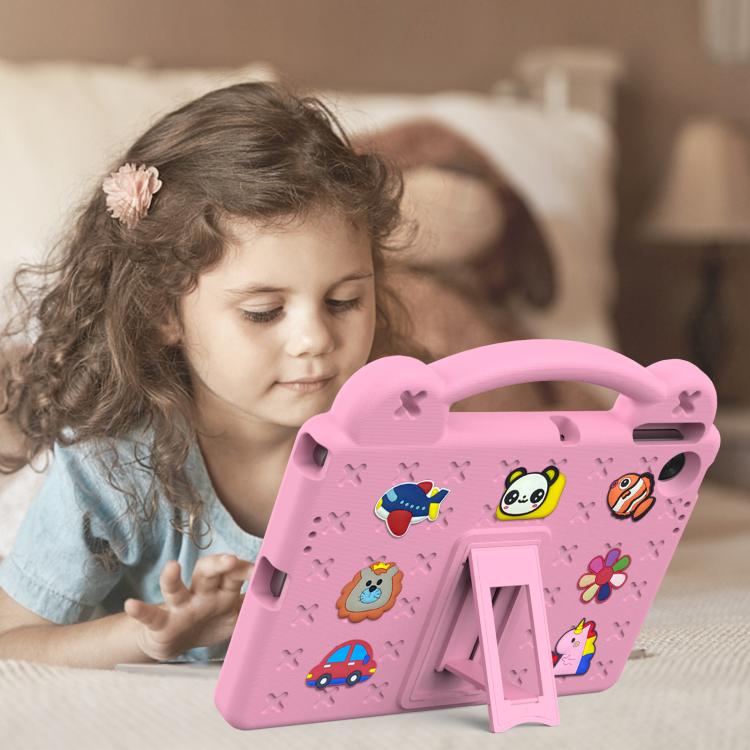 For Lenovo Tab TB-311 / WIFI 10.1 2025 Handle Kickstand Children EVA Shockproof Tablet Case(Pink)