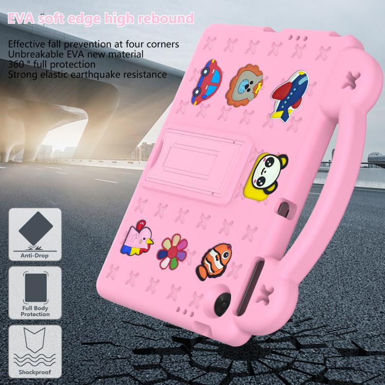 For Lenovo Tab TB-311 / WIFI 10.1 2025 Handle Kickstand Children EVA Shockproof Tablet Case(Pink)