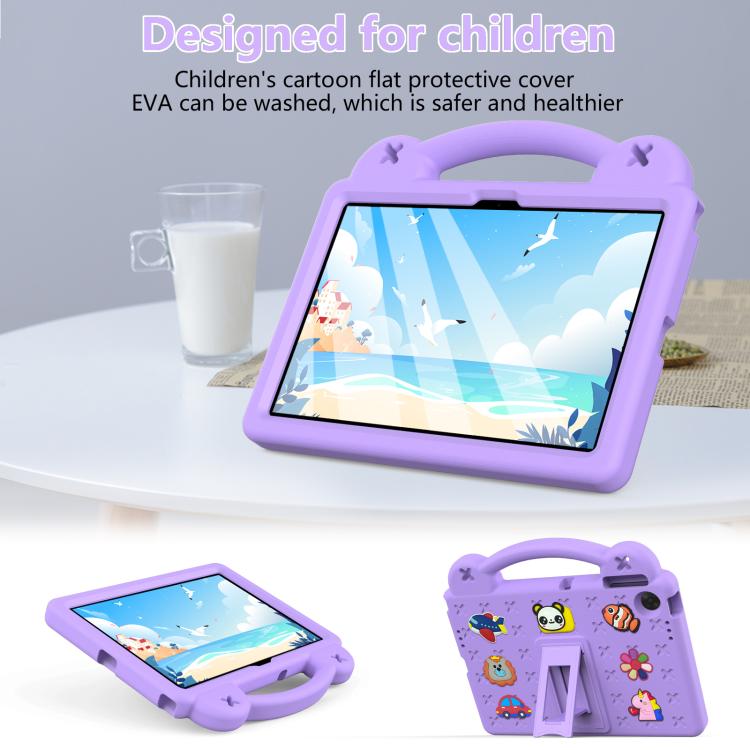 For Lenovo Tab TB-311 / WIFI 10.1 2025 Handle Kickstand Children EVA Shockproof Tablet Case(Light Purple)