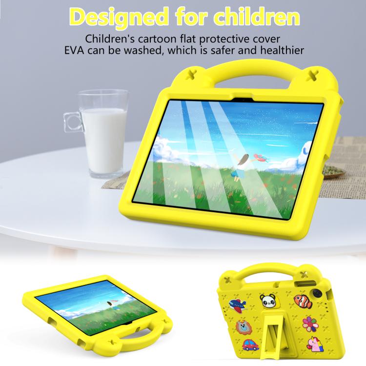 For Lenovo Tab TB-311 / WIFI 10.1 2025 Handle Kickstand Children EVA Shockproof Tablet Case(Yellow)