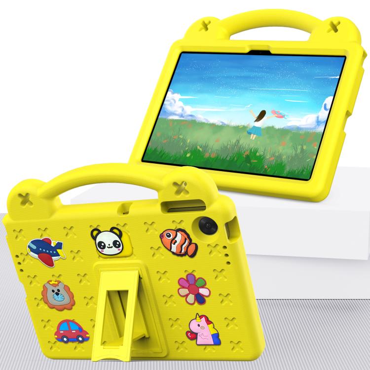 For Lenovo Tab TB-311 / WIFI 10.1 2025 Handle Kickstand Children EVA Shockproof Tablet Case(Yellow)