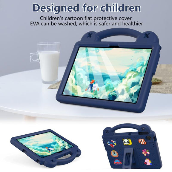 For Lenovo Tab TB-311 / WIFI 10.1 2025 Handle Kickstand Children EVA Shockproof Tablet Case(Navy Blue)