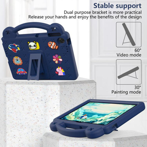 For Lenovo Tab TB-311 / WIFI 10.1 2025 Handle Kickstand Children EVA Shockproof Tablet Case(Navy Blue)