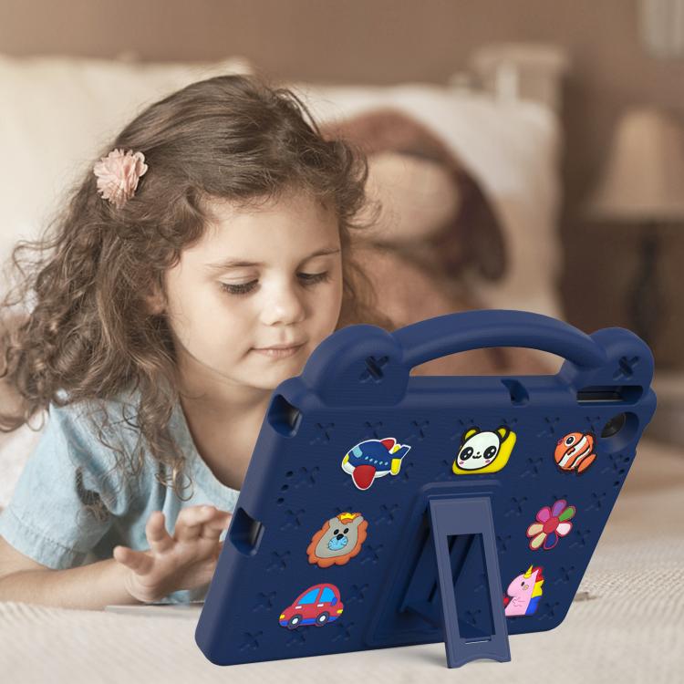 For Lenovo Tab TB-311 / WIFI 10.1 2025 Handle Kickstand Children EVA Shockproof Tablet Case(Navy Blue)